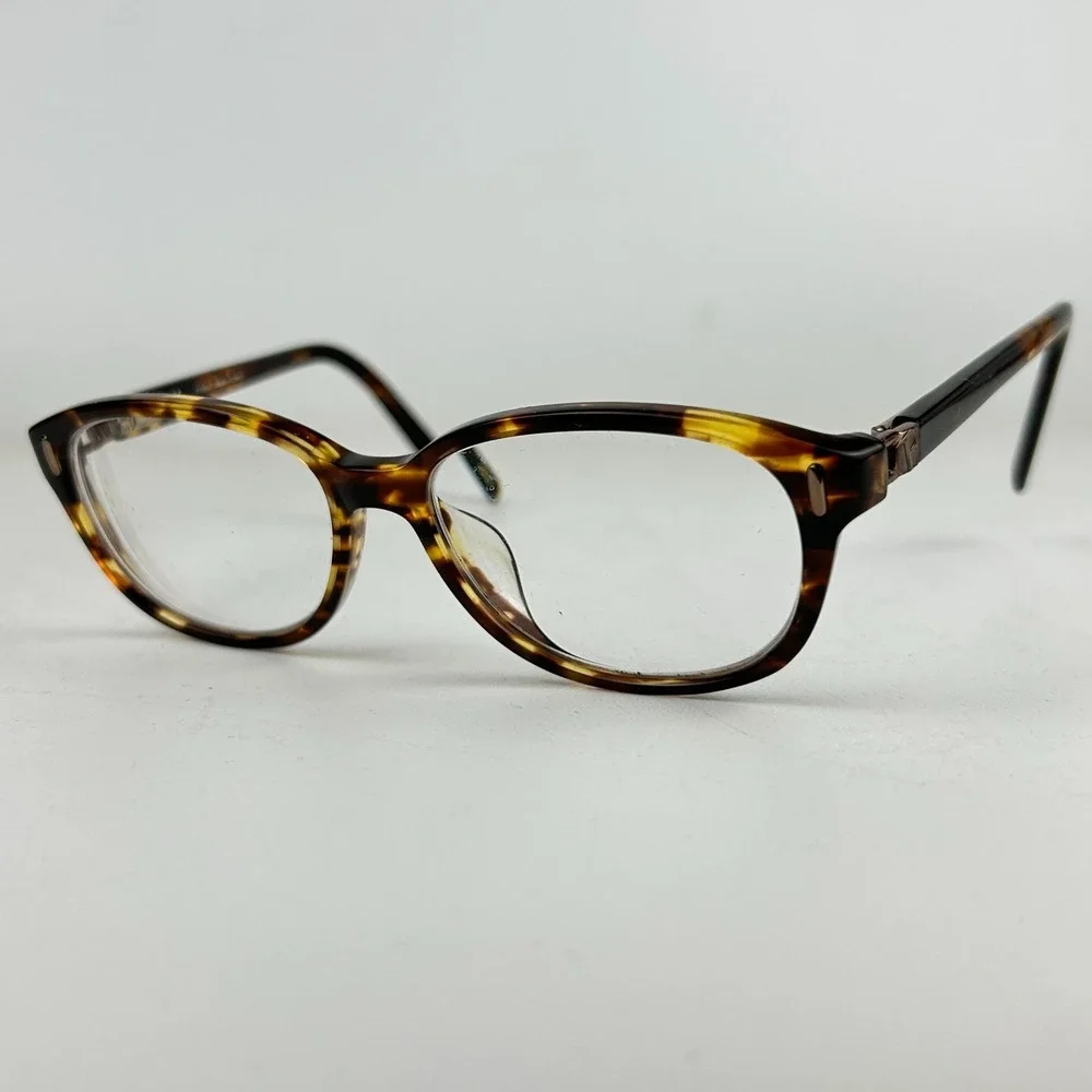 Furla Dais VU4760J Women's Eyeglasses Frame Black Yellow Plastic Full Rim 130 mm